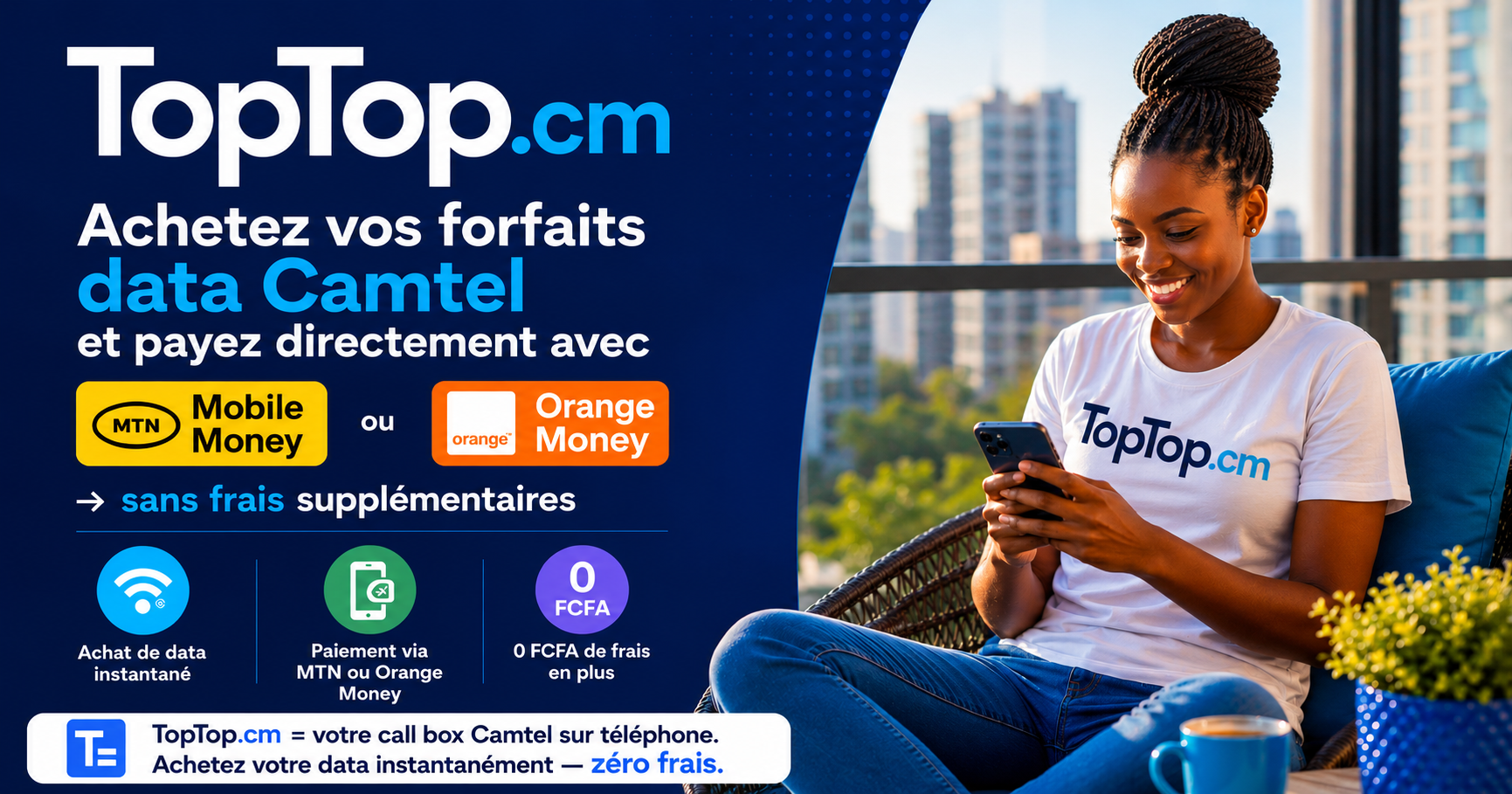 TopTop le call box Camtel sur votre téléphone
